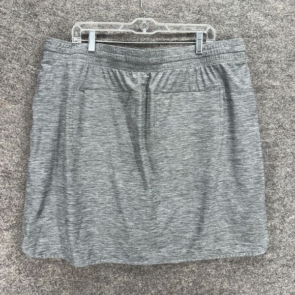 Duluth Skort Women 2XL Gray A-Line Midi Drawstring Pockets Mid Rise Casual - Picture 2 of 8